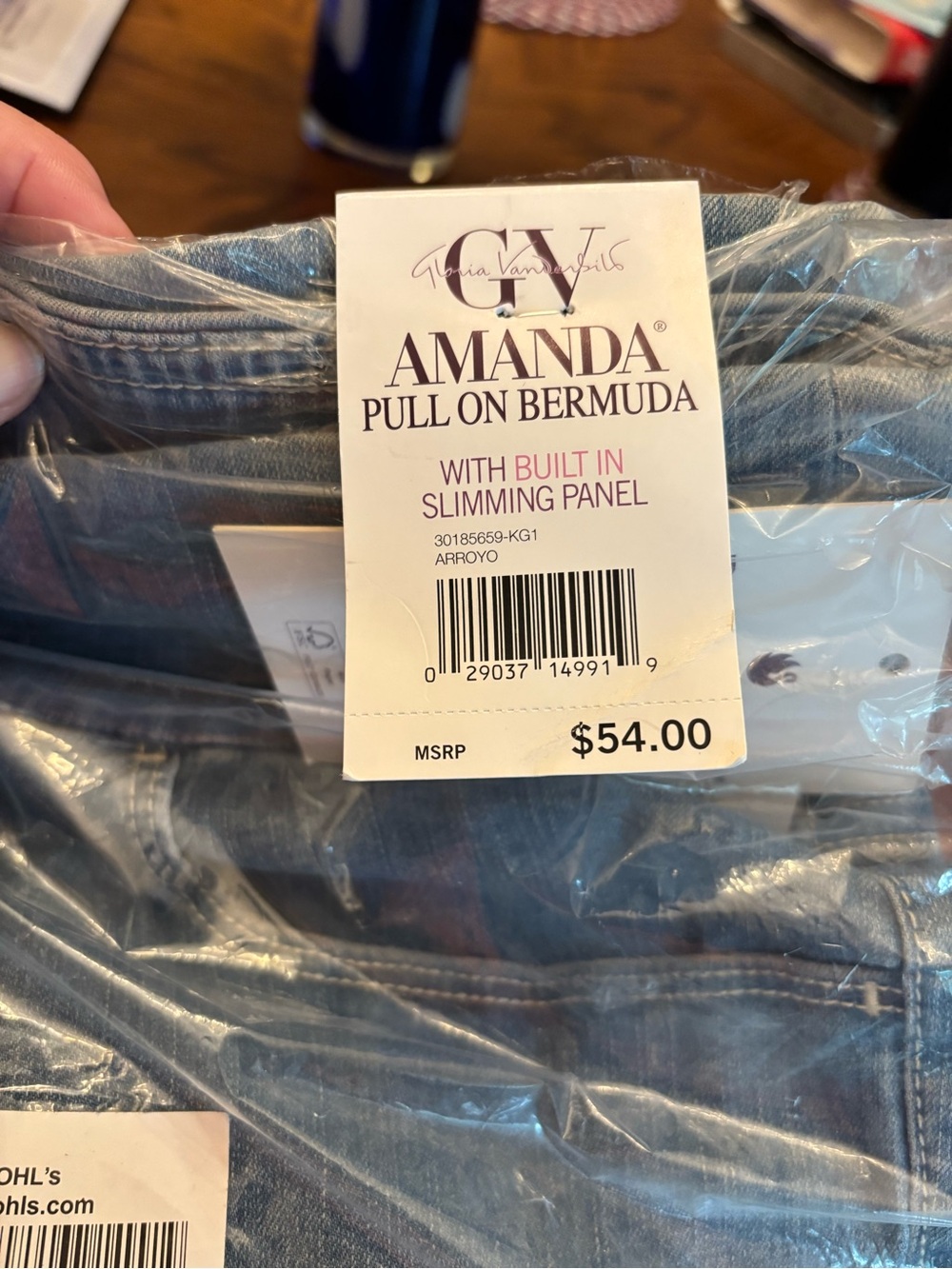 Gloria Vanderbilt Pull-On Bermuda Jeans - Blue -
